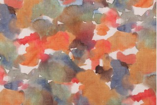 Hamilton Inkwell Printed Cotton Drapery Fabric in Sunset 