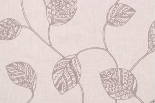Valiant Fabrics Cassie Embroidered Drapery Fabric in Steel 