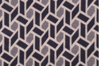 Golding Geo Graphic Woven Upholstery Fabric in Navy 