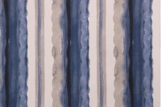 PK Lifestyles Wind Driven Printed Polyester Outdoor Fabric in Navy 