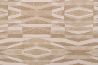 Tommy Bahama Nevis Waves Printed Polyester Outdoor Fabric in Sand 
