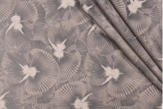 PK Lifestyles Fleurine Woven Decorator Fabric in Pewter 