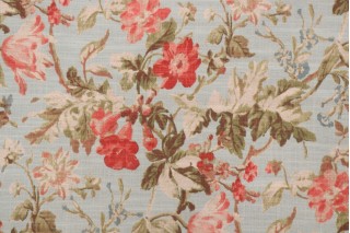 Waverly Cosima Printed Drapery Fabric in Robins Egg 