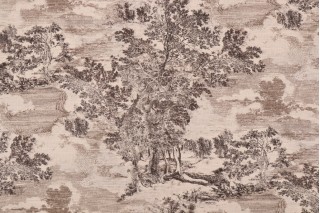 PK Lifestyles Serene Scenes Printed Cotton Drapery Fabric in Zinc 