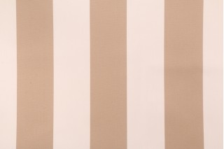 Bella Dura Home Cabana Stripe Latex Backed High UV Polyester Outdoor Fabric in Wheat