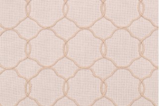 Richloom Platinum Collection Renza Embroidered Drapery Fabric in Ivory