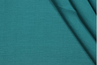 Richloom Davinci Woven Slubbed Polyester Outdoor Fabric in Lagoon 