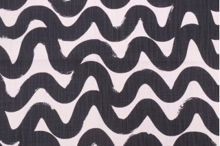 1 Yard Premier Prints Wavy Printed Drapery Fabric in Peacoat