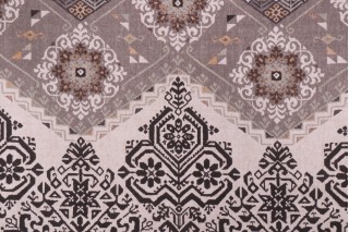 Kaufmann Andra Printed Cotton Drapery Fabric in Sandalwood 