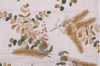 Stof France Nordmann Printed Cotton Drapery Fabric in Moutarde 