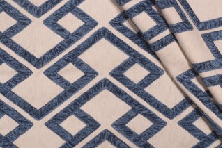 Kaufmann Accolade Embroidered Drapery Fabric in Bristol 