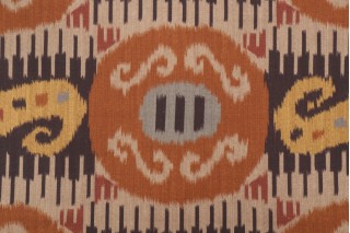 Kaufmann Byzantium Ikat Printed Cotton Drapery Fabric in Caramel 