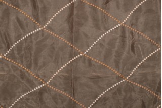 Old World Weavers Stellar Sheer Embroidered Drapery Fabric in Biscuit