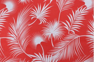 Terrasol Panama Printed Polyester Outdoor Fabric in Coral 