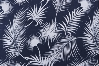 Terrasol Panama Printed Polyester Outdoor Fabric in Navy 