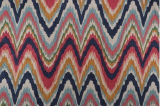 Kaufmann Artisanship Printed & Embroidered Drapery Fabric in Cayenne 