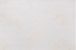 Robert Allen Woods Damask Decorator Fabric in Ecru