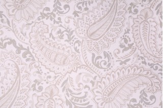 Premier Prints Shannon Printed Cotton Drapery Fabric in Ecru 