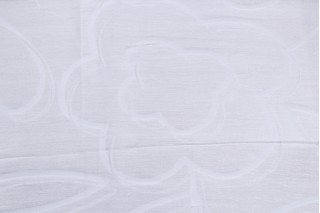 1 Yard Lelievre Paris Funambule Sheer Drapery Fabric in Ivoire