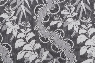 Old World Weavers Guirnalda Sheer Lace Drapery Fabric in Beige