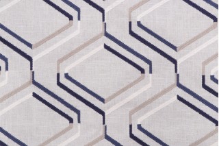TFA Inside Out Embroidered Drapery Fabric in Ink 