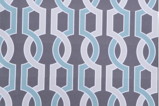 Belle Maison Harlow Printed Cotton Drapery Fabric in Mineral