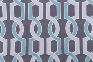 1 Yard Bella Maison Harlow Printed Cotton Drapery Fabric in Mineral