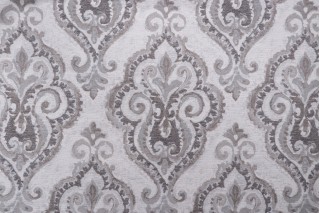Damask Woven Tapestry Upholstery Fabric in Smoke