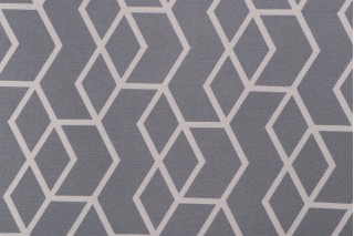 Geo Fret Woven Upholstery Fabric in River