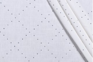 Kelly Ripa Home Star Quality Rhinestone Embellished Drapery Fabric in Snow 