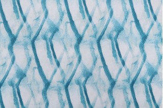 PK Lifestyles Ripples Printed Polyester Outdoor Fabric in Peacock 