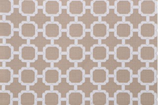Mill Creek Hockley Printed Polyester Outdoor Fabric in Dune