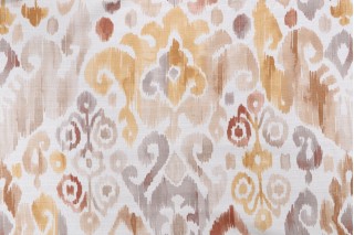 Kaufmann Culture Vulture Printed Cotton Drapery Fabric in Buttercream