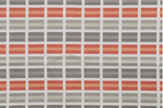 Mill Creek Gambo Printed Cotton Drapery Fabric in Peach Glow