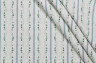 Waverly Regency Stripe Woven Decorator Fabric in Clover 