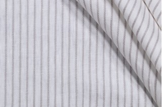 Lino Textiles Victoria Minnie Woven Linen Drapery Fabric in Light Grey 