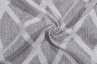Lino Textiles Valentina Sheer Drapery Fabric in Silver 
