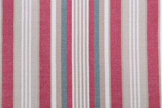 Waverly Meadow Stripe Woven Decorator Fabric in Bloom