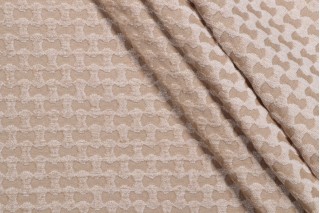 Basketweave Woven Chenille Upholstery Fabric in Tan