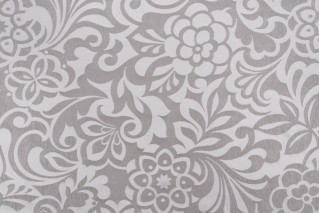 Floral Fret Woven Decorator Fabric in Pumice
