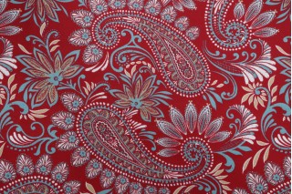 Richloom Eastman Printed Polyester Outdoor Fabric in Berry 