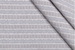 Waverly Admiral Stripe Woven Chenille Upholstery Fabric in Nickel