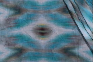 1 Yard Lelievre Paris Calypso Sheer Drapery Fabric in Lagon