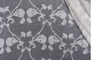 Alhambra Lenny Sheer Drapery Fabric in Cream