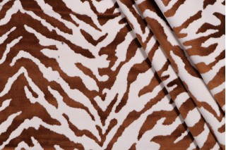 Hamilton Liam Velvet Upholstery Fabric in Adobe 
