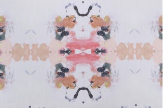 Hamilton Higgins Printed Cotton Drapery Fabric in Salmon 