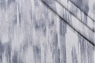 Fadeout Printed Chenille Decorator Fabric in Smoke