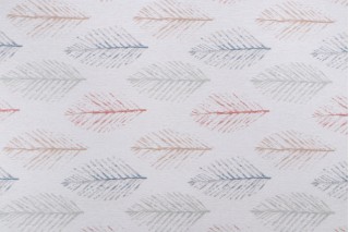 Leaves Woven Chenille Upholstery Fabric in Nautical