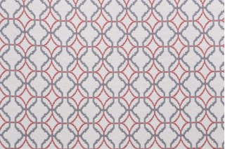 Trellis Woven Upholstery Fabric in Crimson