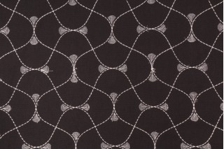 Richloom Luffing Embroidered Decorator Fabric in Onyx